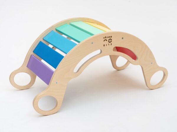 Elis Design Montessori Ξύλινη Κούνια 6 σε 1 Smile Rainbow - Image 6