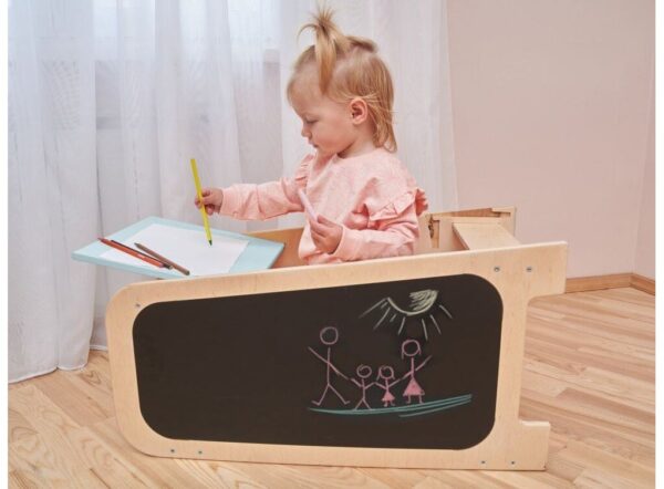 Elis Design Play 5 in 1 Montessori Πολυλειτουργικός Πύργος Εκμάθησης 75cm - Image 2