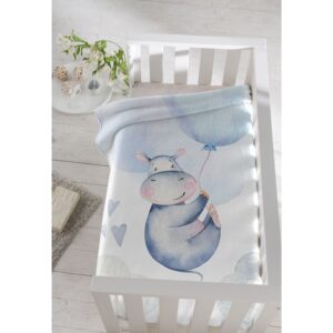 Piel Sa Sky Hippo 110X140 Κουβέρτα Κούνιας Blue