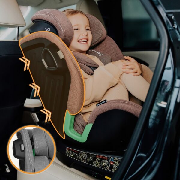 Lionelo Harmony i-Size κάθισμα αυτοκινήτου 40-150 cm isofix Pink Mauve Bamboo - Image 6