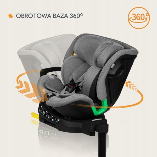 Lionelo Harmony i-Size κάθισμα αυτοκινήτου 40-150 cm isofix Gray Graphite Leather - Image 10