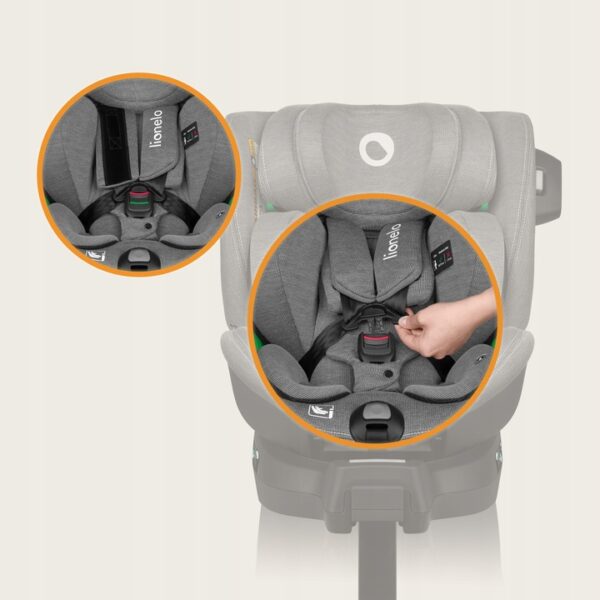 Lionelo Harmony i-Size κάθισμα αυτοκινήτου 40-150 cm isofix Gray Graphite Leather - Image 12