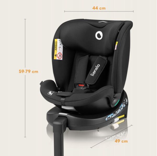 Lionelo Navy i-Size κάθισμα αυτοκινήτου 40-150 cm isofix Black Pink - Image 11